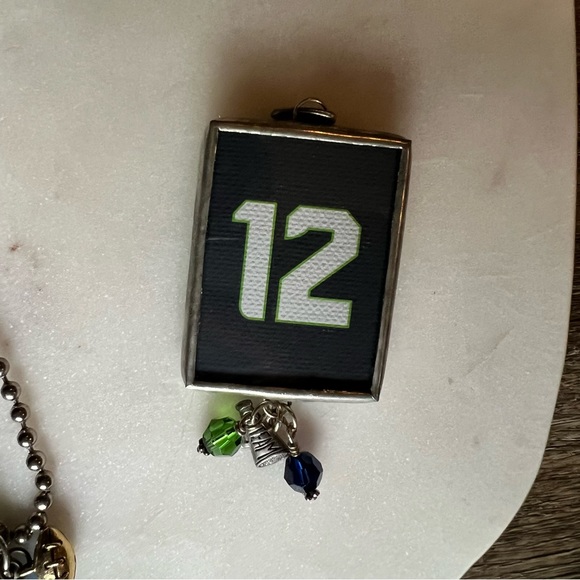 Custom 12th Man Seahawks Dog Tags + Charm - Jewel Kade - Picture 5 of 7